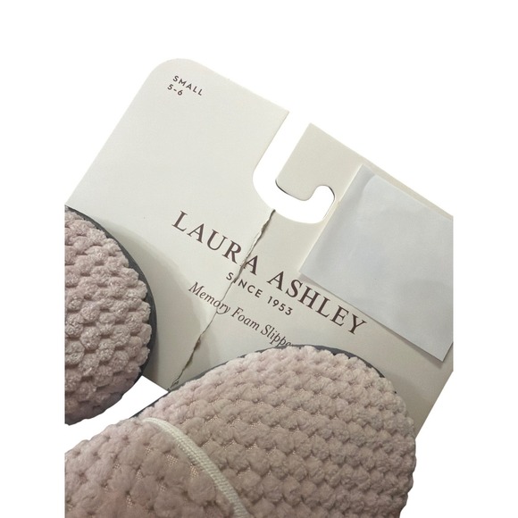 Laura Ashley Womens Pink Memory Foam Spa Slippers Size Small 5-6 - Picture 5 of 5